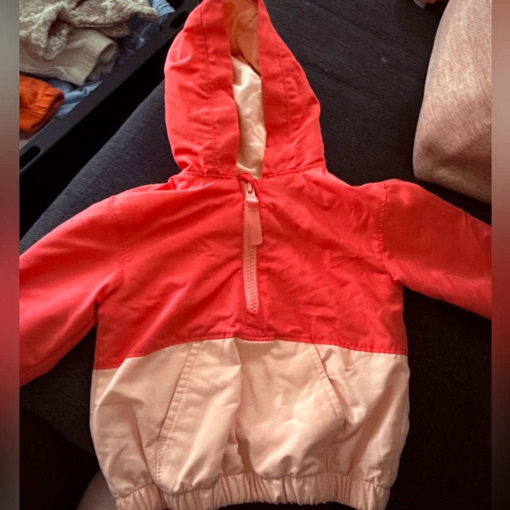 Old Navy Red and Orange Hooded Jacket